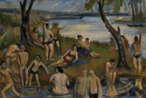 Swimmers 1934 oil on canvas 35.5x52